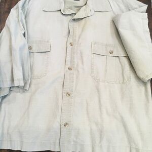 Mens Or Women’s 3XL  Light Green Casual Shirt Short Vintage